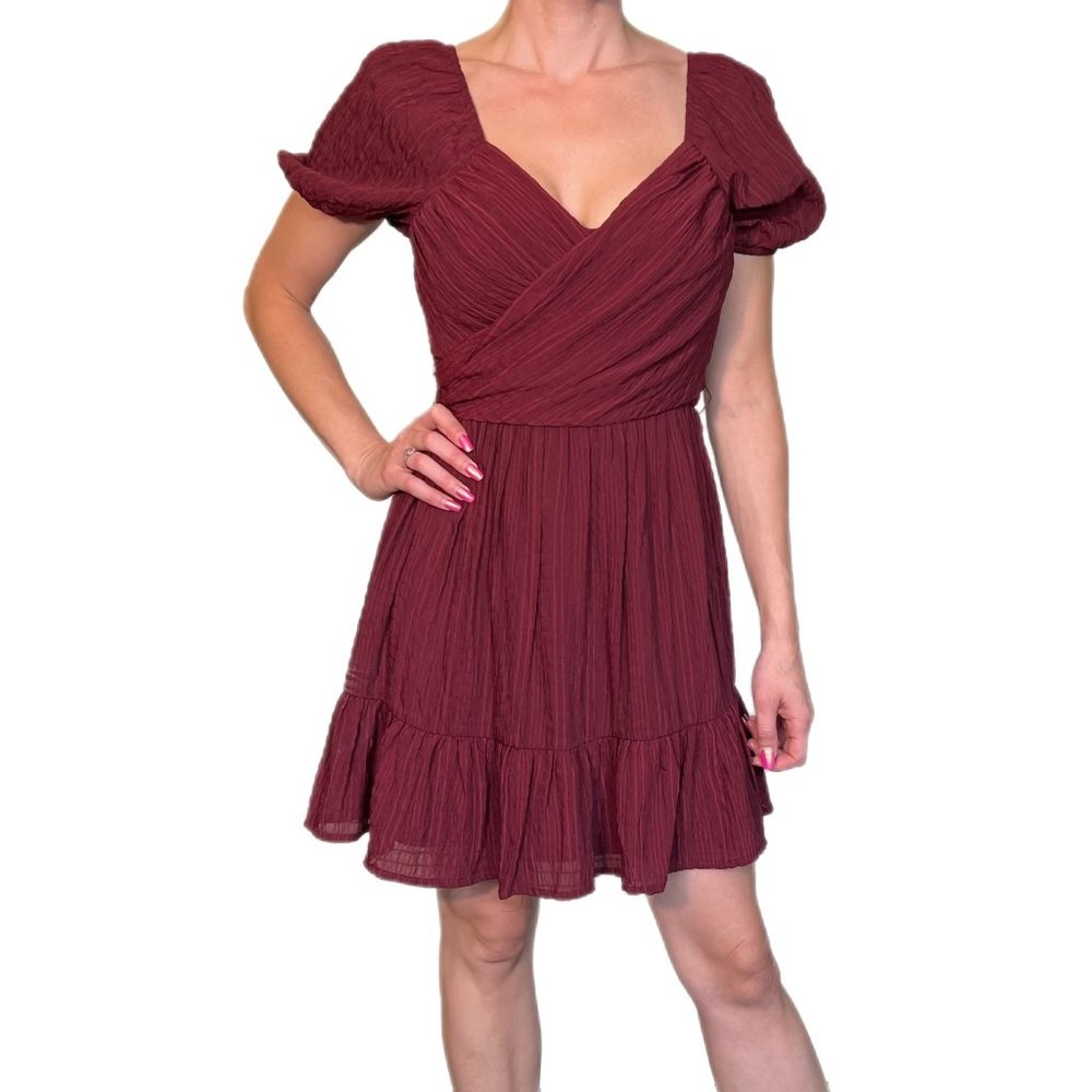 Burgundy fall dress